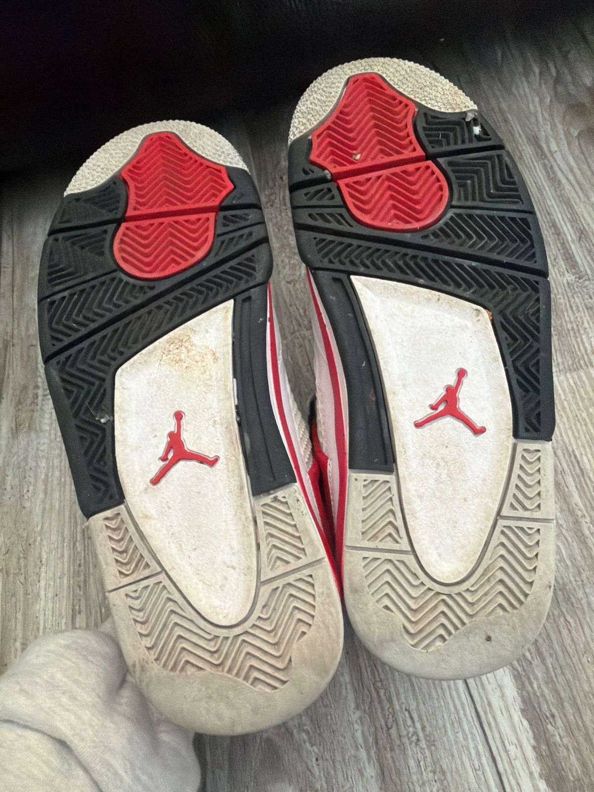 Nike Jordan 4 Red Cement Size US 5.5 / EU 38 - 3 Thumbnail