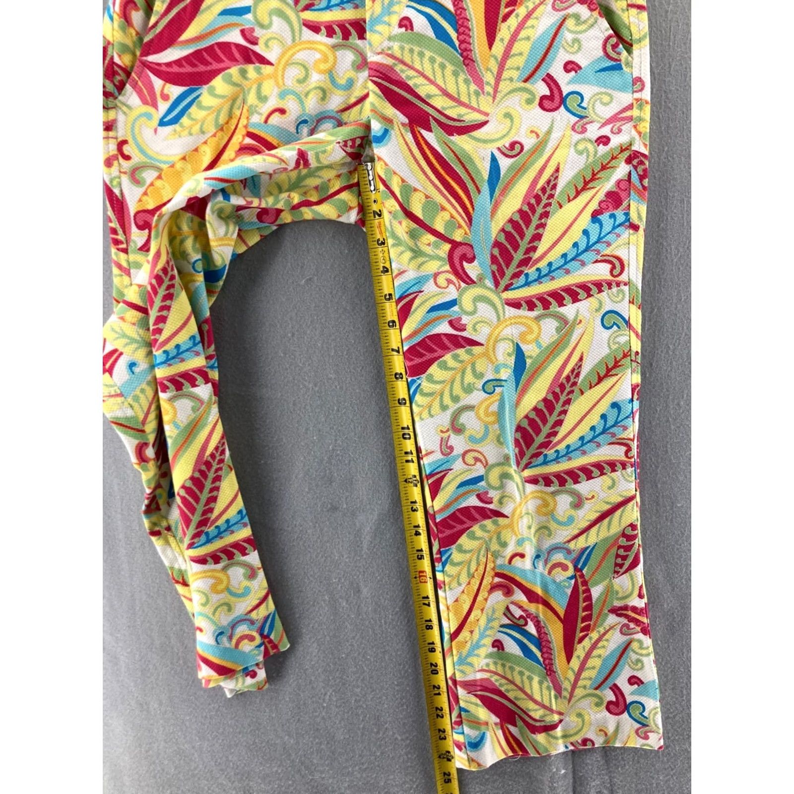 Tommy Hilfiger Tommy Hilfiger Pants 6 Flat Front Floral Print Womens Size 28" / US 6 / IT 42 - 5 Thumbnail