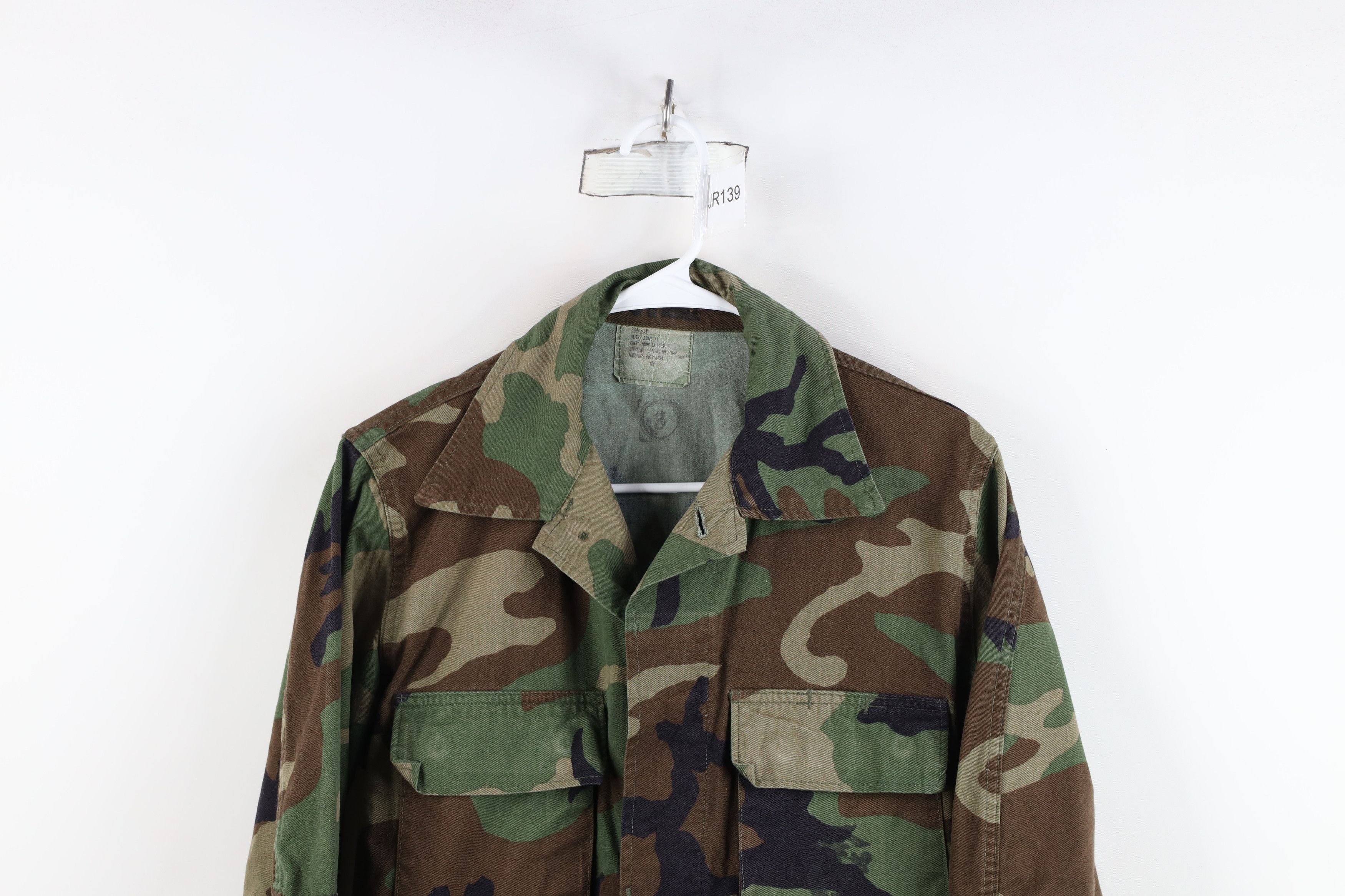 Vintage Vintage 80s USMC Woodland Camouflage Combat Coat Jacket USA Size US S / EU 44-46 / 1 - 2 Thumbnail