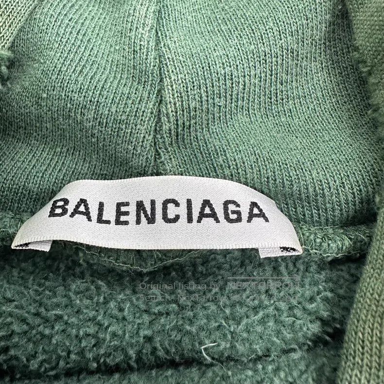 Balenciaga Balenciaga Whale Print Aged Hooded Long Sleeve Sweatshirt Size US M / EU 48-50 / 2 - 3 Thumbnail