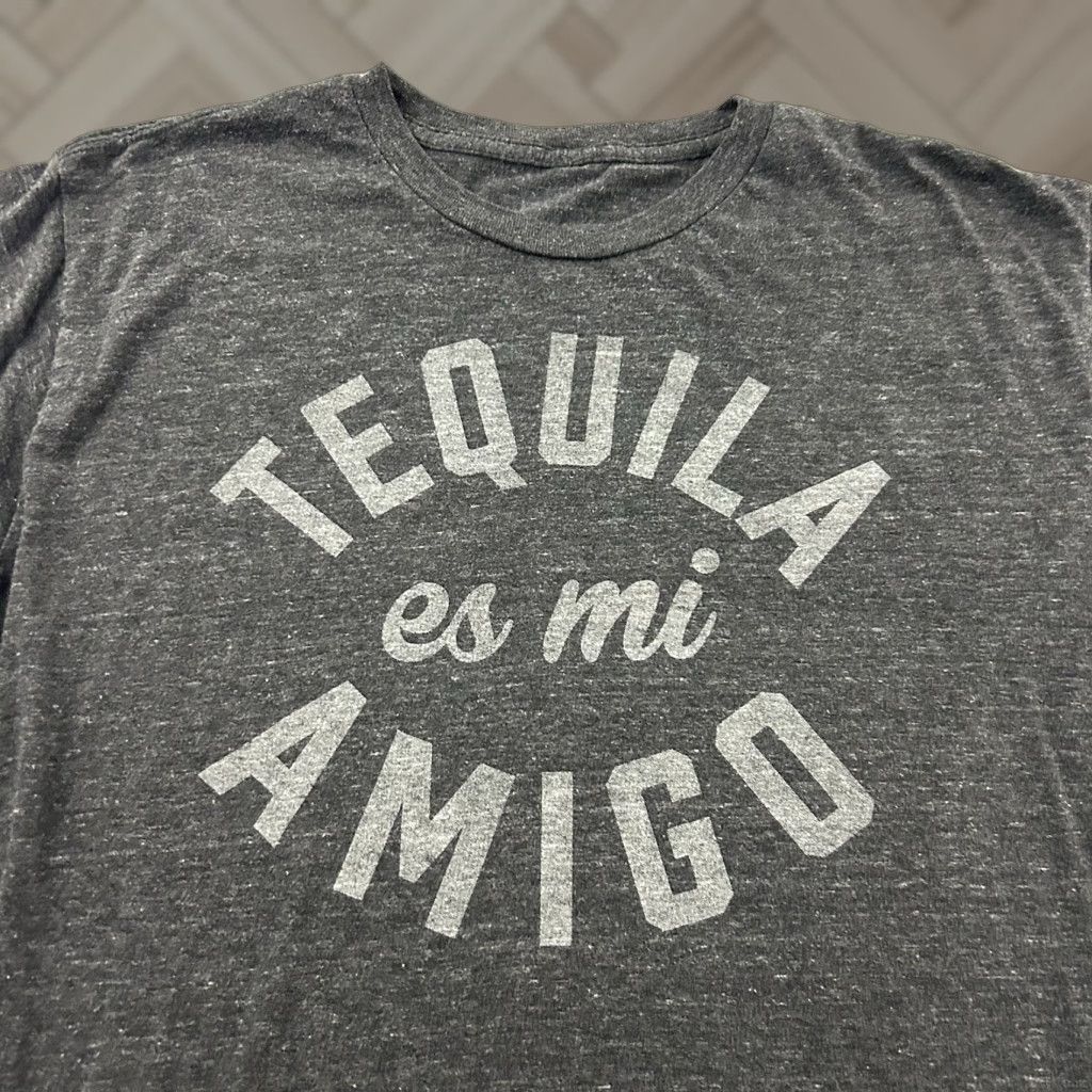 Vintage Buy Me Brunch Tequila Es Mi Amigo Short Sleeve T Shirt Men's Large Gray Size US L / EU 52-54 / 3 - 1 Thumbnail