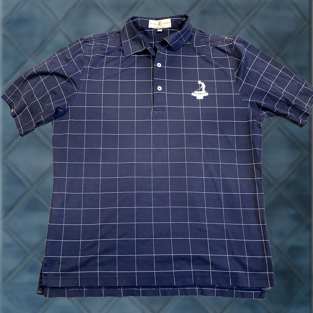 Vintage Fairway & Greene PINEHURST 1895 Embroidered Golf Polo M Medium Blue Men's Polo Size US M / EU 48-50 / 2 - 1 Thumbnail