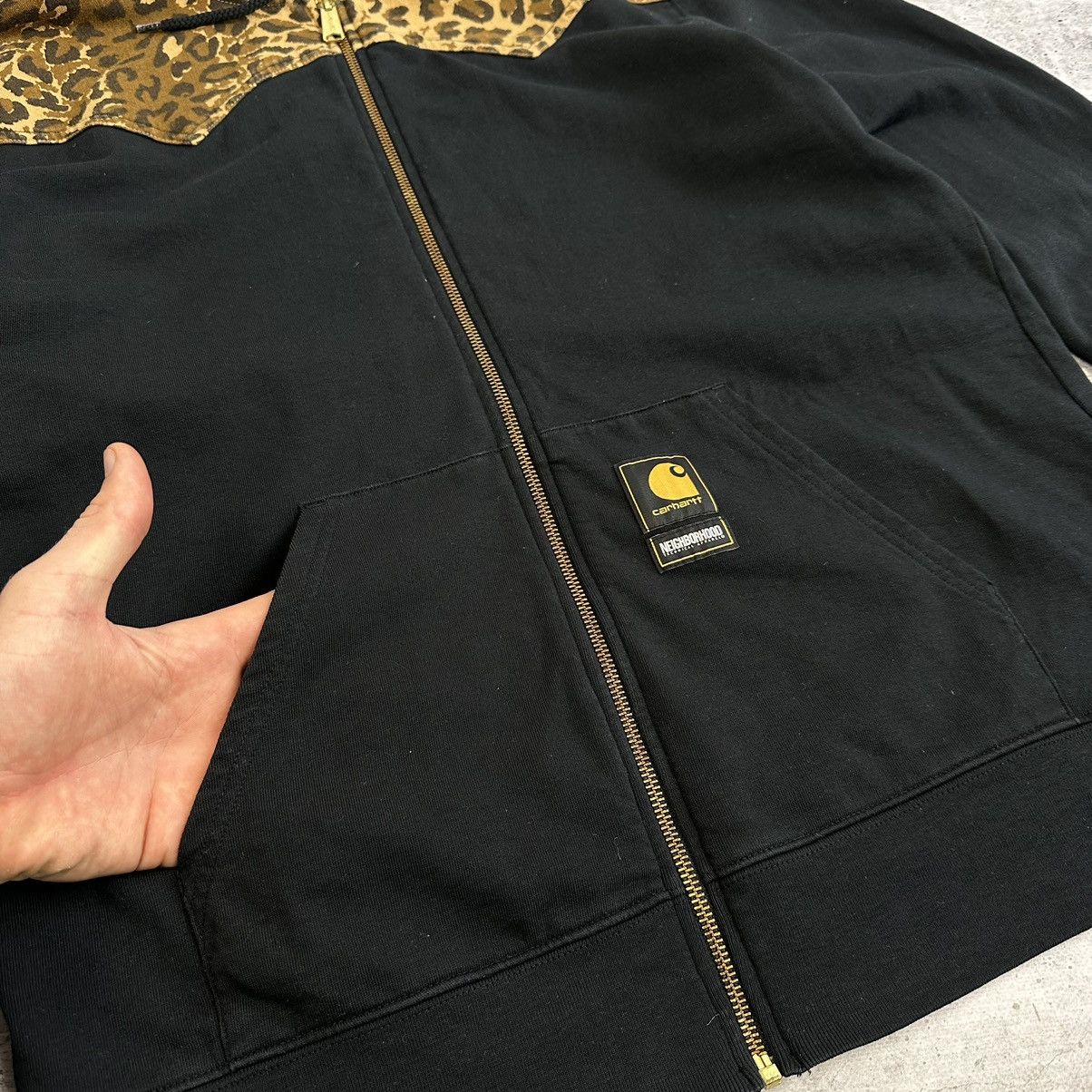 Carhartt × Neighborhood Carhartt Neighbourhood Leopard Hooded Zip Hoodie Size US XL / EU 56 / 4 - 6 Thumbnail