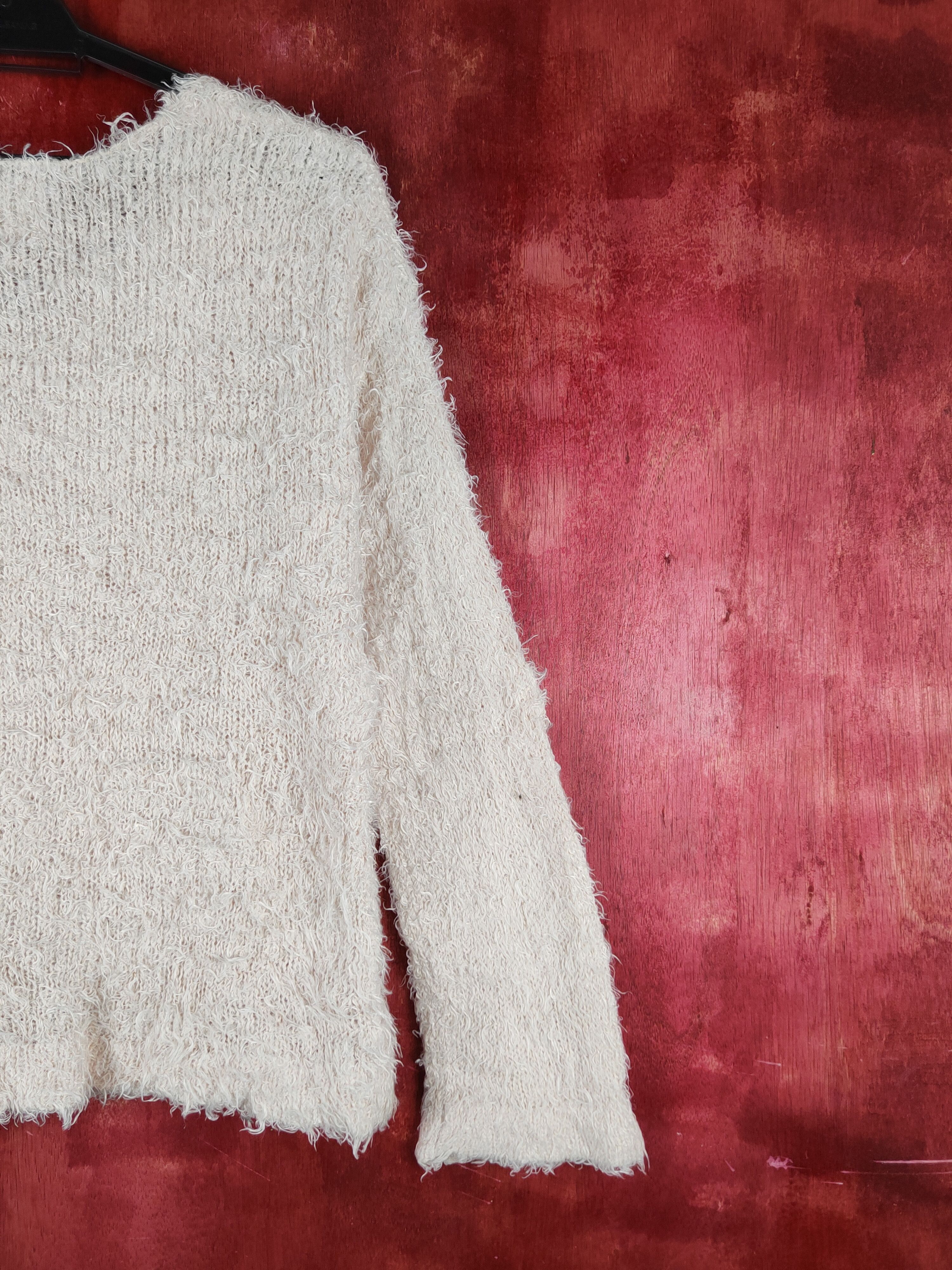 Japanese Brand Discoat Pink Shag Shaggy Fur Mohair Knitwear #S2156 Size M / US 6-8 / IT 42-44 - 9 Thumbnail