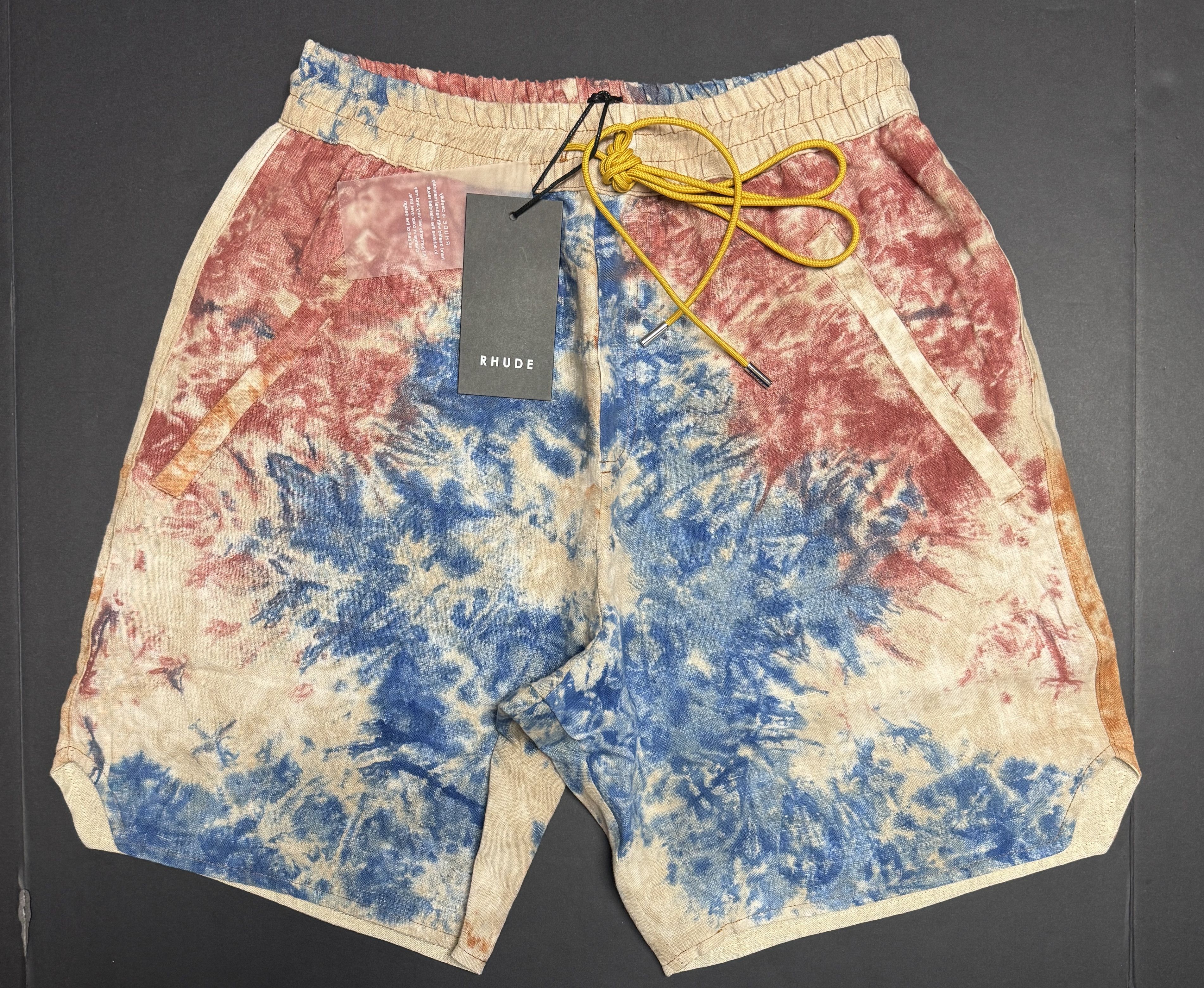 Rhude Rhude Tie-Dye Linen Drawstring Shorts Size US 28 / EU 44 - 1 Thumbnail