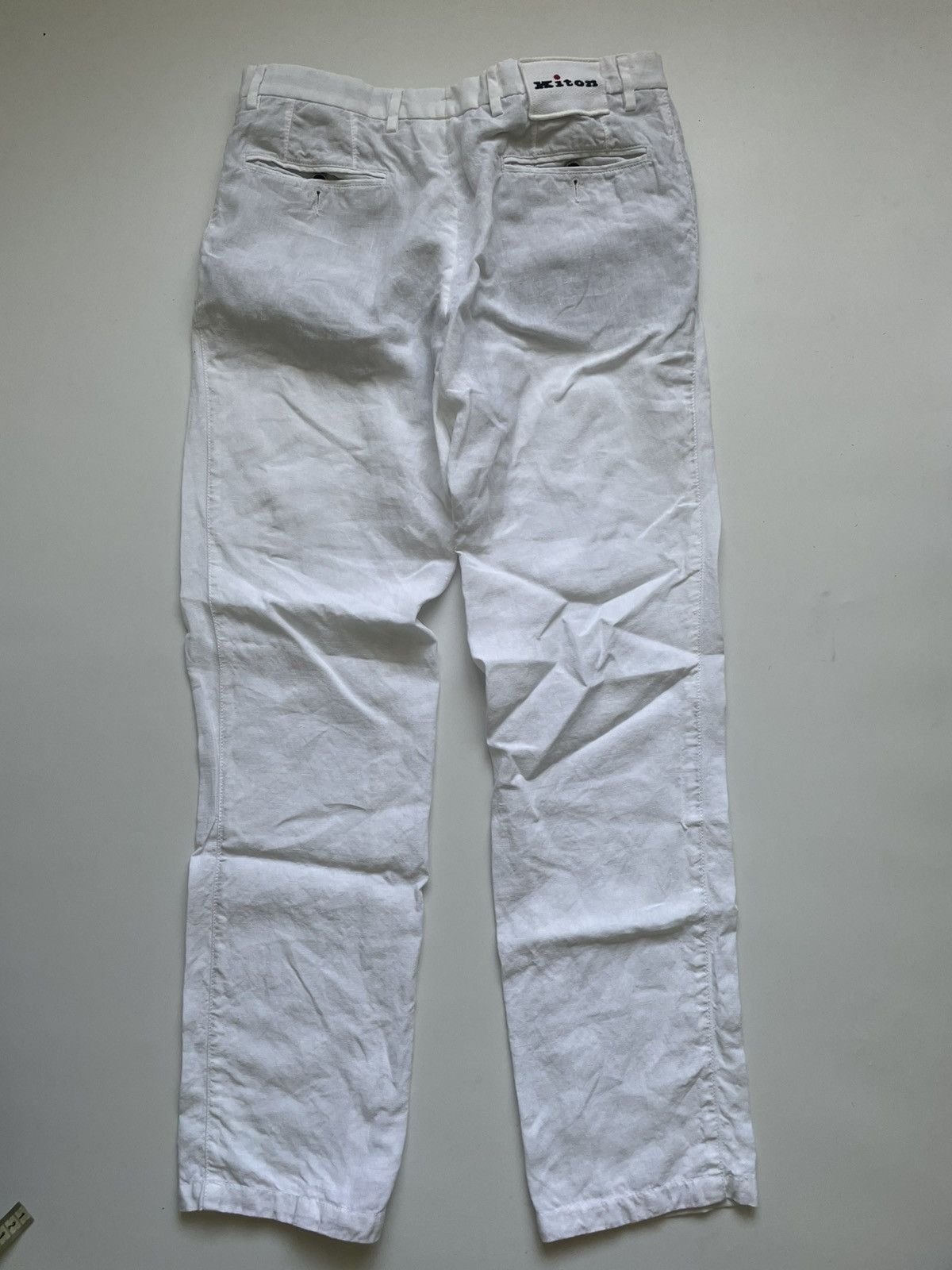 Kiton Kiton White Linen Pants Luxury Casual Trousers M Size US 33 - 5 Thumbnail