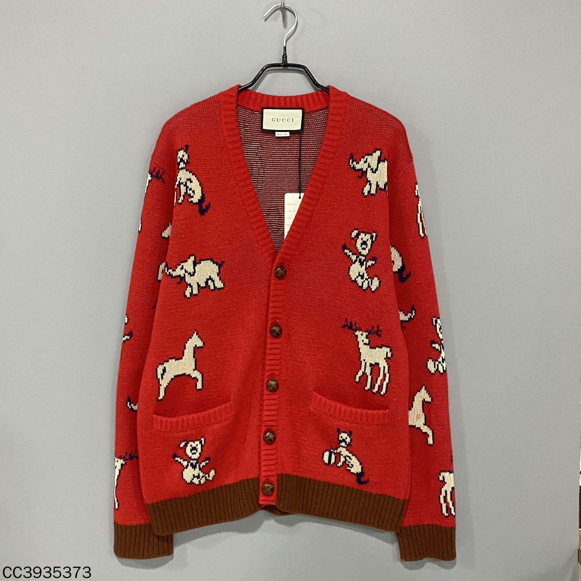 Gucci Gucci Knit Graphic Red Sweater s Men Size US S / EU 44-46 / 1 - 1 Thumbnail