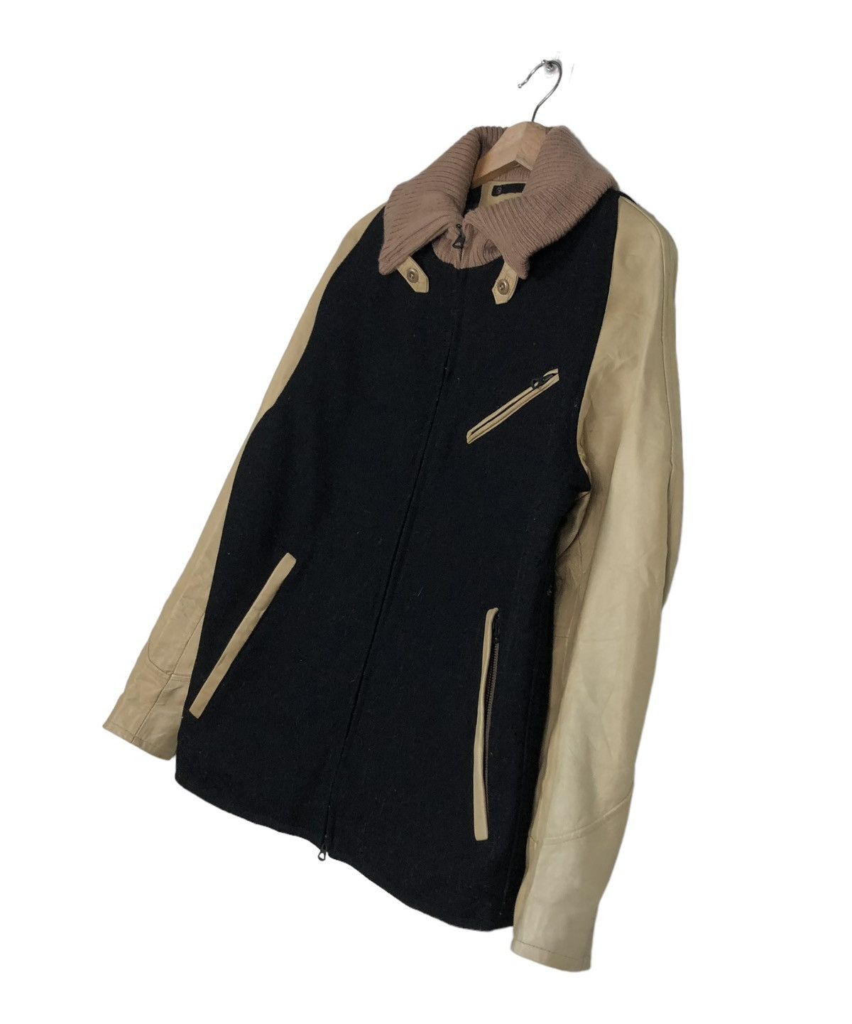 Japanese Brand 🔥VINTAGE LEATHER JACKET HANDSUMES ISSEY MIYAKE JAPAN Size US L / EU 52-54 / 3 - 2 Thumbnail