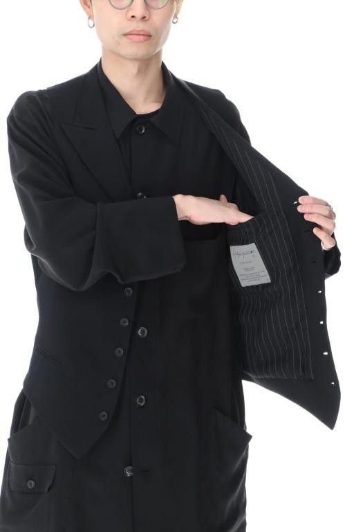 Yohji Yamamoto Yohji Yamamoto Pour Homme Wool 7BS Peak Lapel Tailored Vest Size US M / EU 48-50 / 2 - 7 Thumbnail