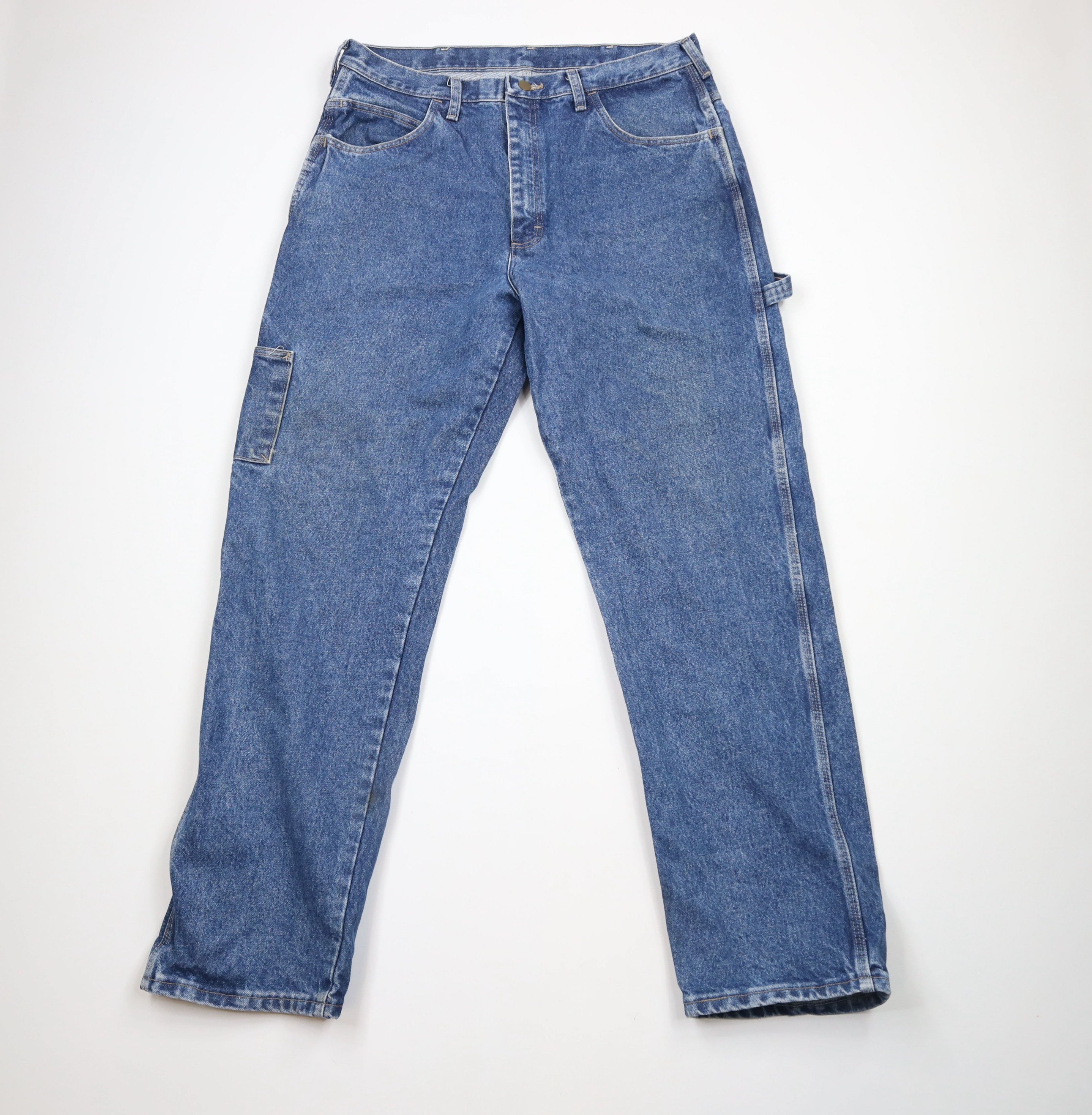 Vintage Vintage Bulwark FR Flame Resistant Wide Leg Dungaree Jeans Size US 38 / EU 54 - 1 Thumbnail