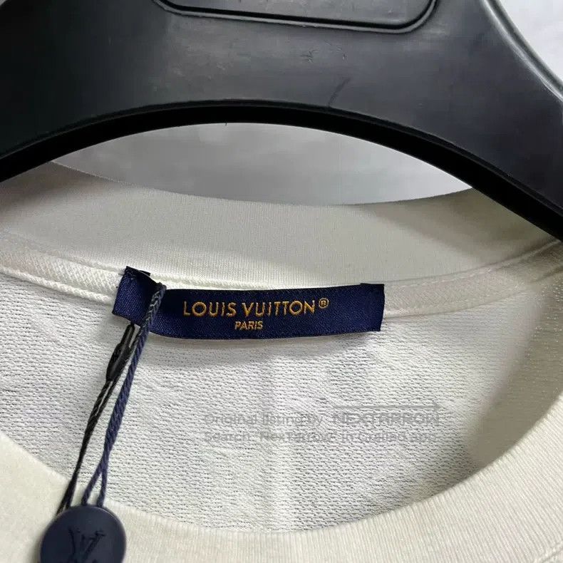 Louis Vuitton Louis Vuitton White Plant Floral Embroidered Crew Neck Sho Size US M / EU 48-50 / 2 - 3 Thumbnail