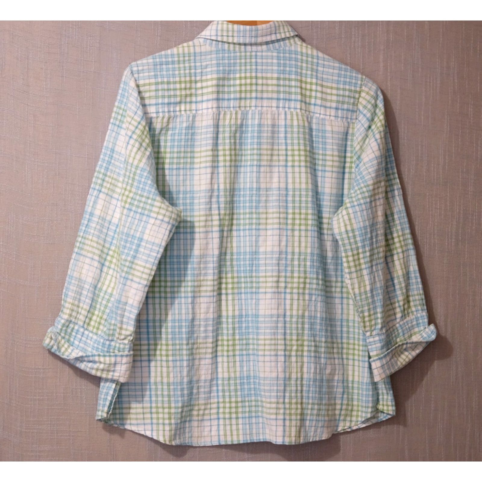 Vintage Christopher & Banks Plaid Button-Up 3/4 Sleeve Shirt Women's XL #A2-10 Size XL / US 12-14 / IT 48-50 - 5 Thumbnail