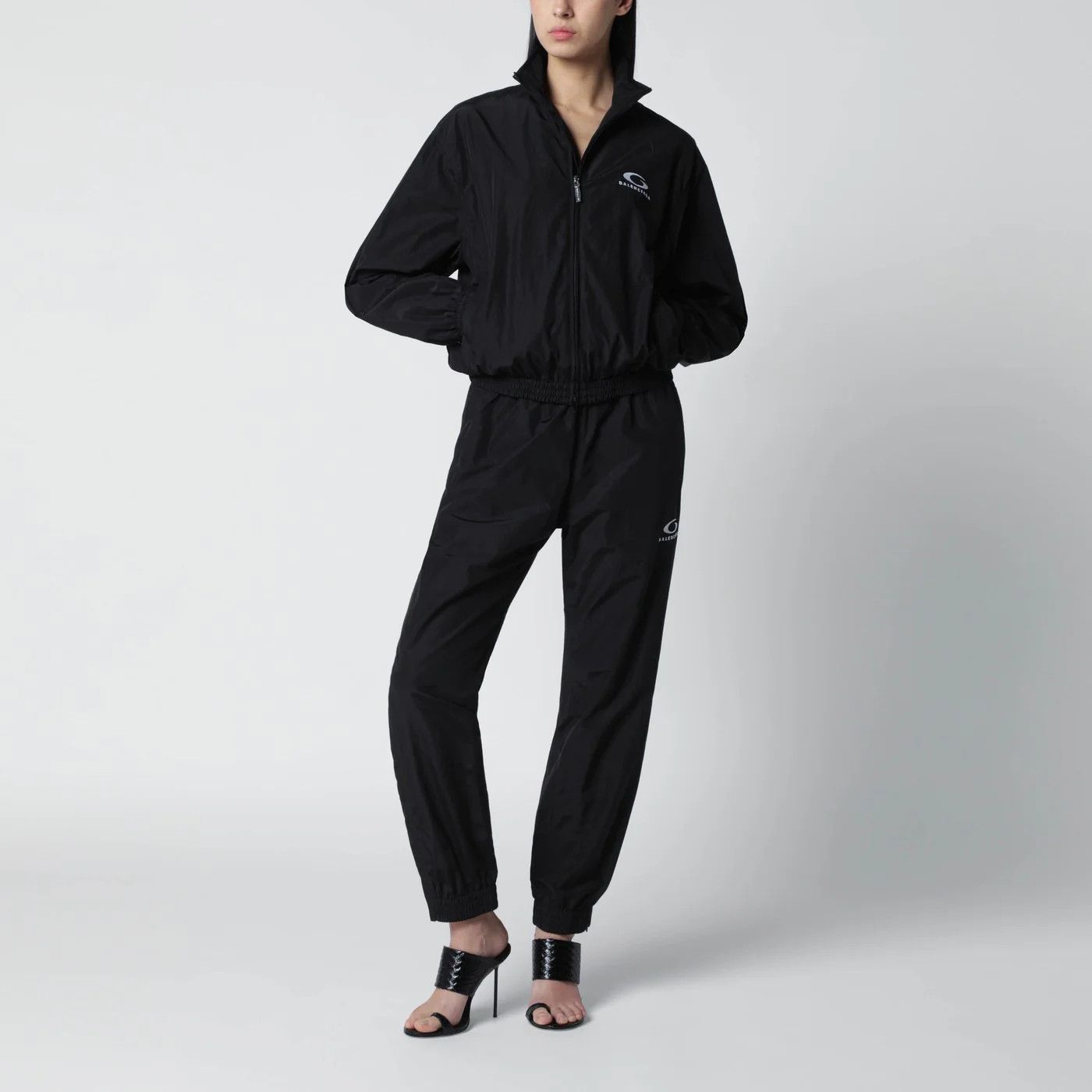 Balenciaga o1d2blof0426 Loop Sports Icon Zip Jacket in Black Size S / US 4 / IT 40 - 1 Thumbnail