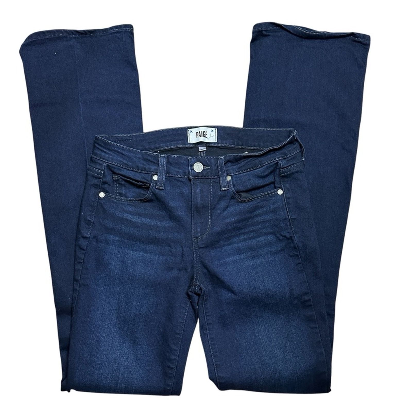Paige PAIGE Manhattan high-rise bootcut jeans in Eleanor Denim 27 Size 27" / US 4 / IT 40 - 6 Thumbnail