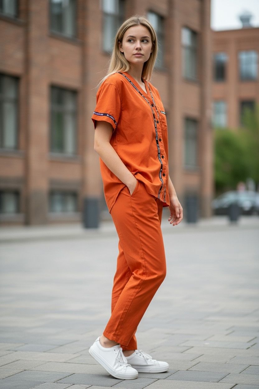 Mr. Junko FYE🔥Vintage MR.JUNKO MLB Design Orange Prisoner Pajamas Set Size US M / EU 48-50 / 2 - 2 Thumbnail