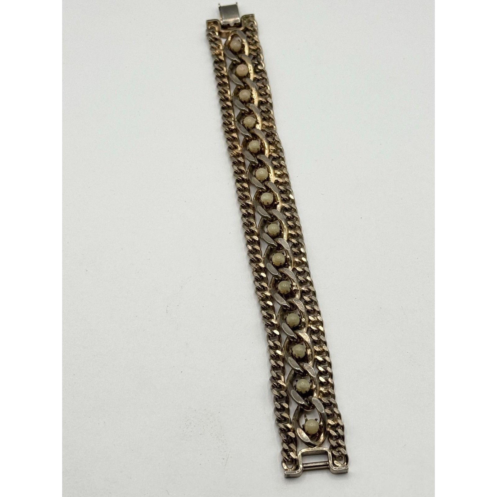 Vintage Vintage chain faux pearl bracelet Size ONE SIZE - 3 Thumbnail