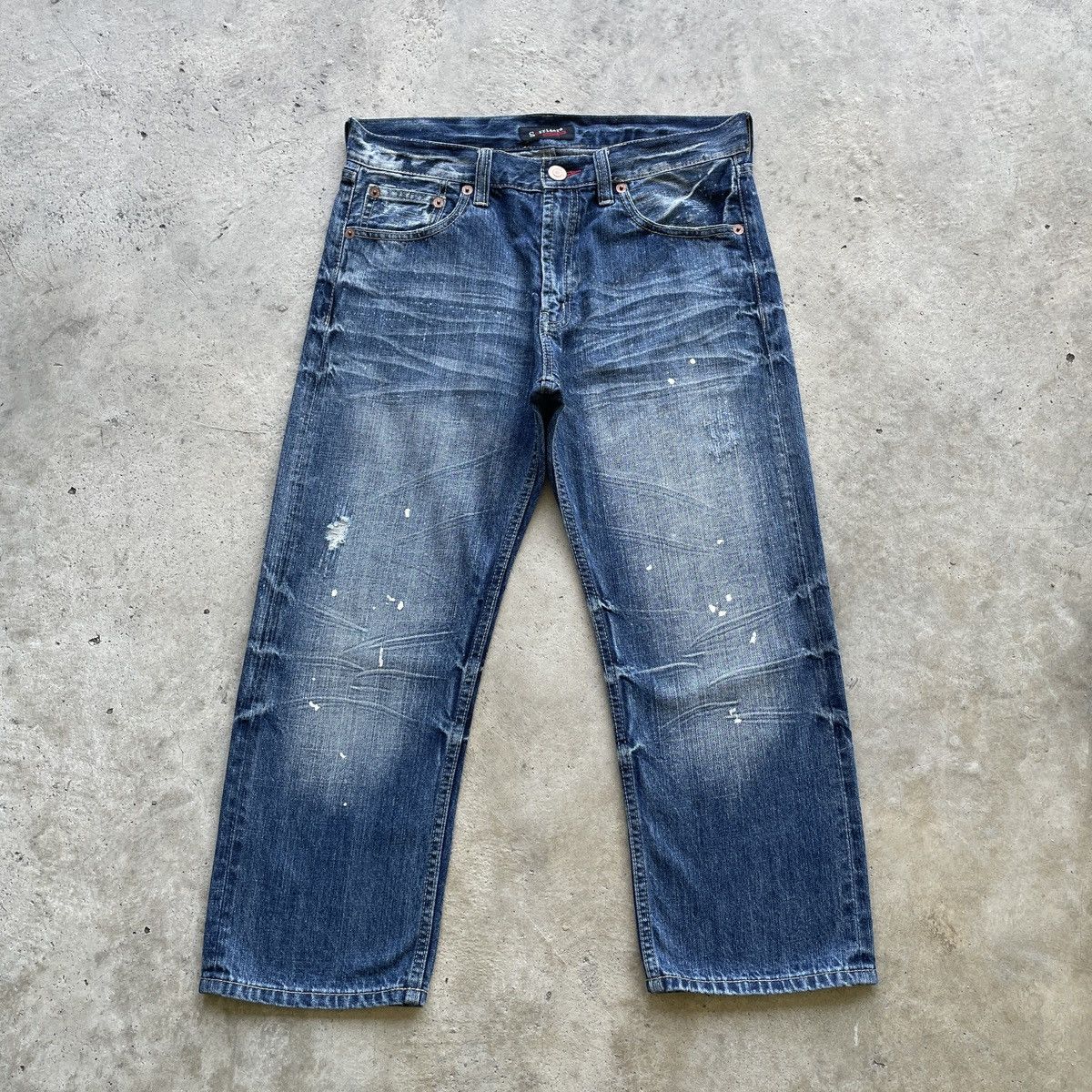 Japanese Brand Vintage Japan Brand Sorridere Painter Faded Cropped Jeans Size US 33 - 1 Thumbnail