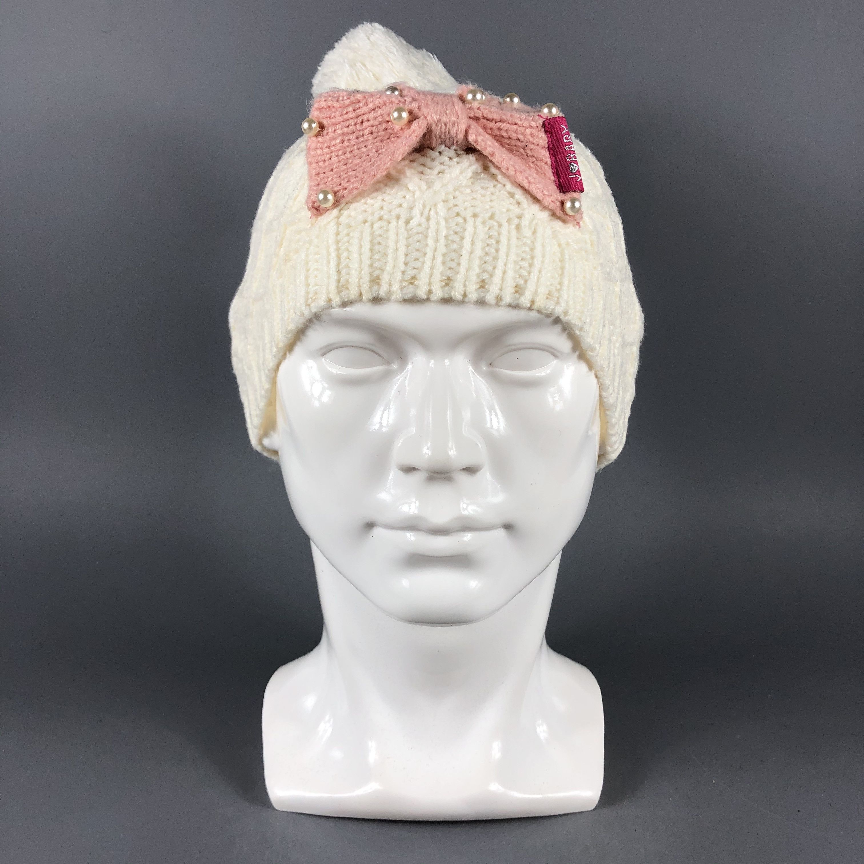 Aran Isles Knitwear × Vintage Womens Aran Isle PomPom Beanie Snow Hat Snow Cap -D819 Size ONE SIZE - 8 Thumbnail