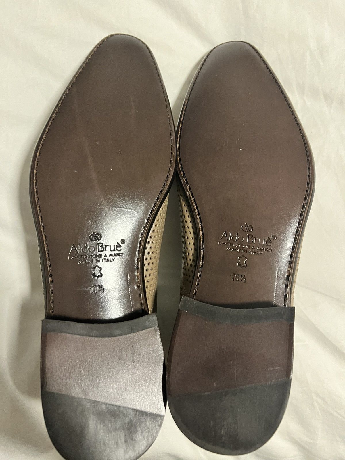 Aldo Brue Aldo Bruè 416 Perforated Cap Toe Loafer Ivory Size 10.5US Size US 10.5 / EU 43-44 - 5 Thumbnail