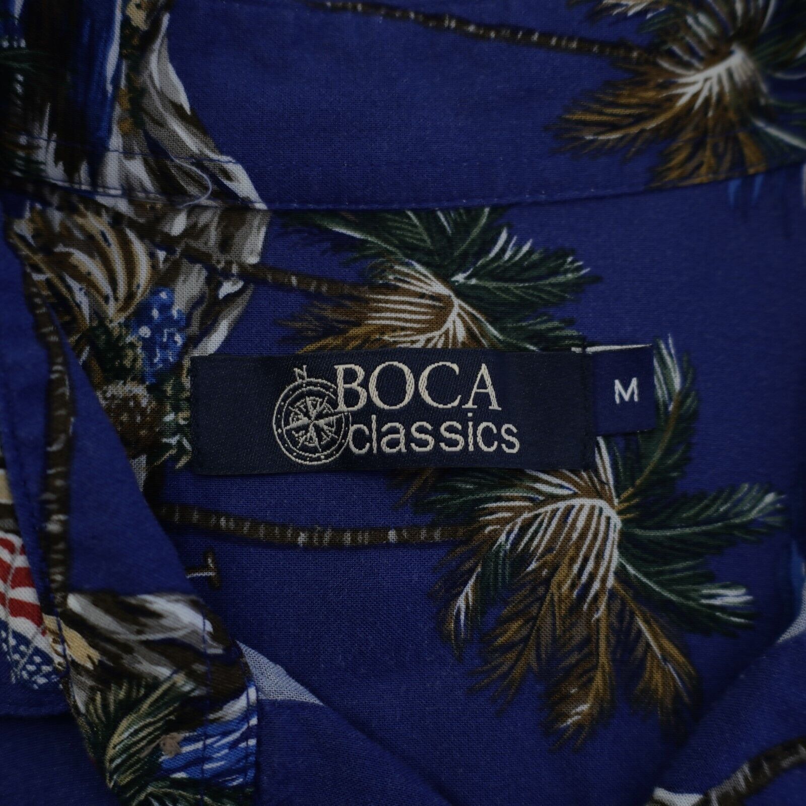 Designer Boca Classics Blue Medium Beach Sailboat Hawaiian Shirt Rayo Size US M / EU 48-50 / 2 - 8 Thumbnail