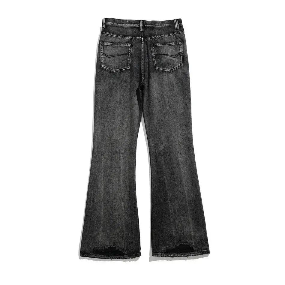 Japanese Brand Black Washed Damage Baggy jeans y2k 90’s retro style Size US 32 / EU 48 - 3 Thumbnail