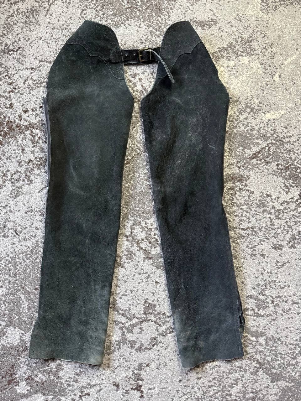 Japanese Brand Vintage y2k Opium Owens Style Suede Chaps Biker pants Size US 34 / EU 50 - 1 Thumbnail