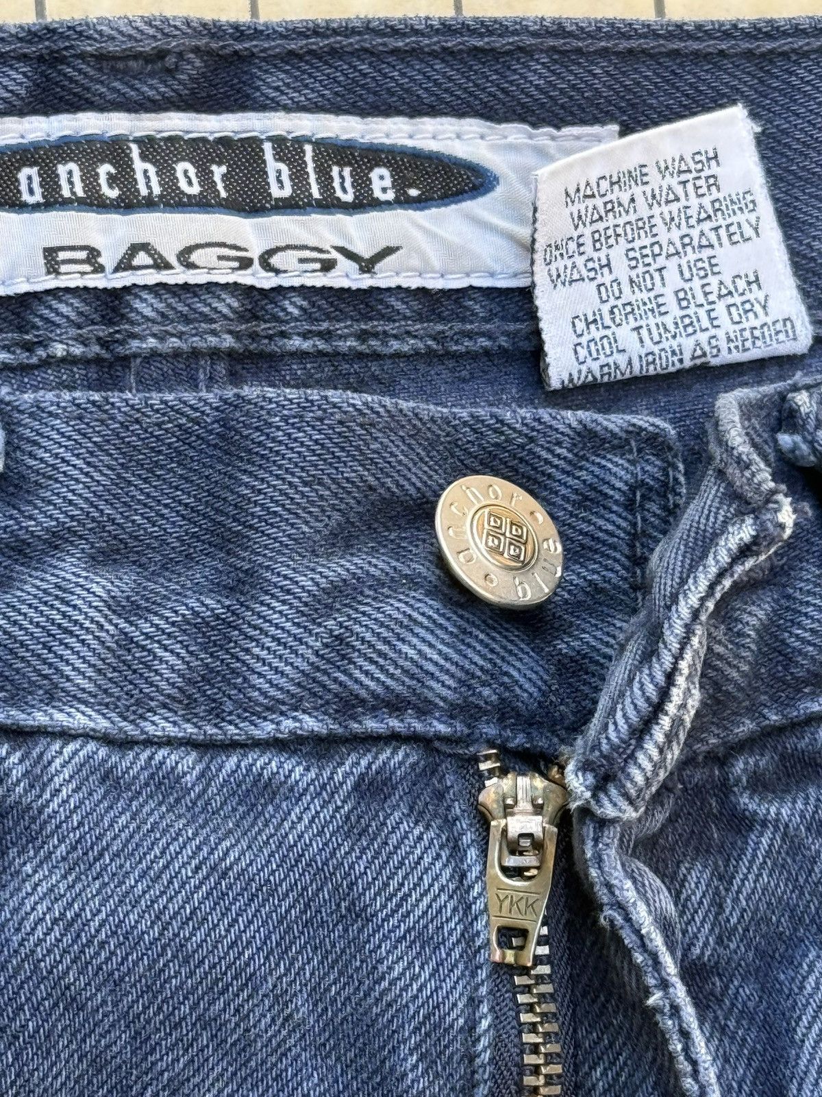 Anchor Blue × Vintage Vintage 90s Anchor Blue Baggy Jeans Dark Midnight Blue 30x30 Size US 30 / EU 46 - 3 Thumbnail