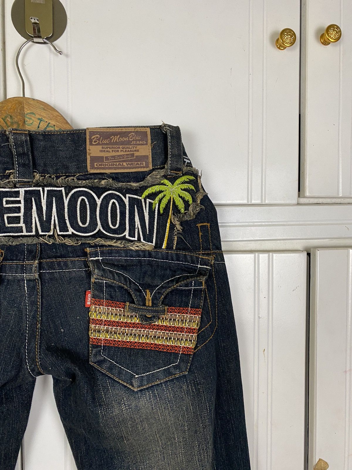 Japanese Brand ✅️Vintage Double Waist Denim Blue Moon Blue Size US 30 / EU 46 - 9 Thumbnail