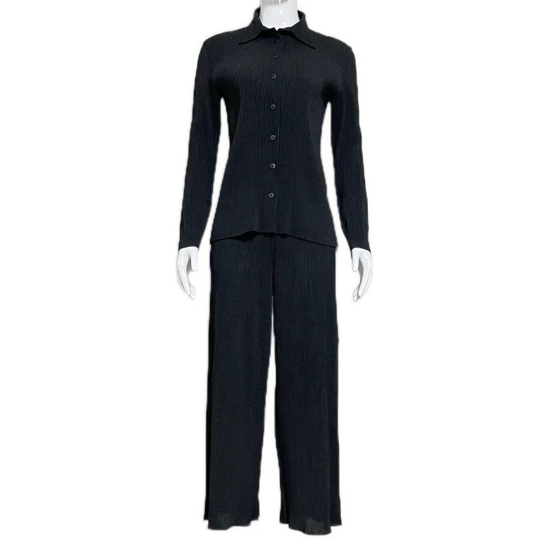 Issey Miyake Issey Miyake size:1 Black pleated long-sleeved cardigan Size M / US 6-8 / IT 42-44 - 1 Thumbnail