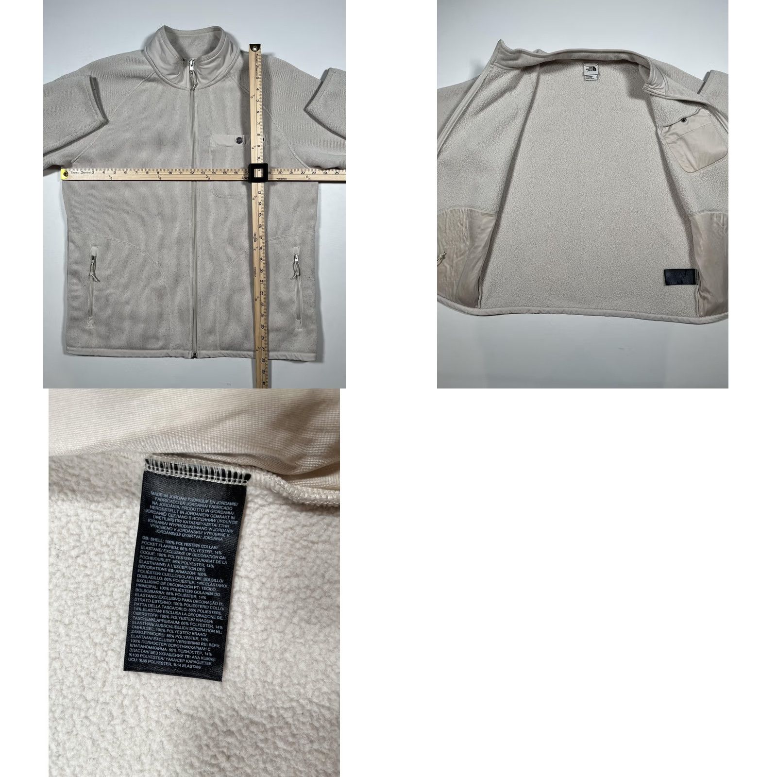 The North Face VINTAGE The North Face Jacket Mens Large Beige Full Zip Fleece Lined Outdoor Pocket Size US L / EU 52-54 / 3 - 8 Thumbnail