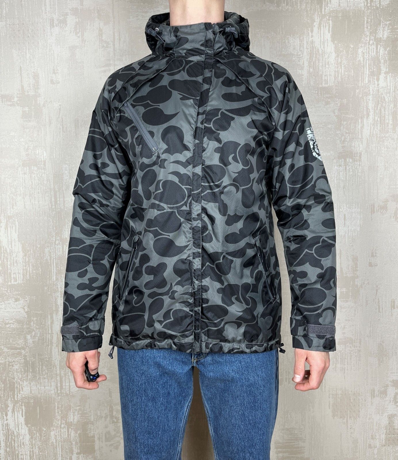 Other Fly53 Hooded Windbreaker Nylon Camo? Jacket Lightly Padded Size US L / EU 52-54 / 3 - 1 Thumbnail