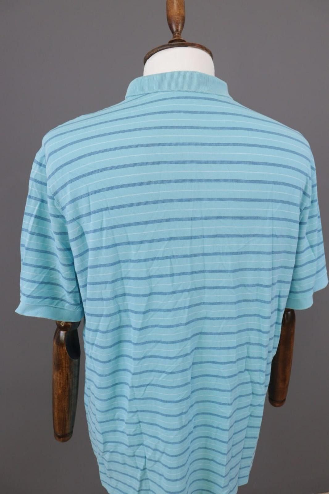 Lacoste Lacoste Blue Striped Short Sleeve Polo Shirt Size 8 / 3XL Size US XXL / EU 58 / 5 - 12 Thumbnail