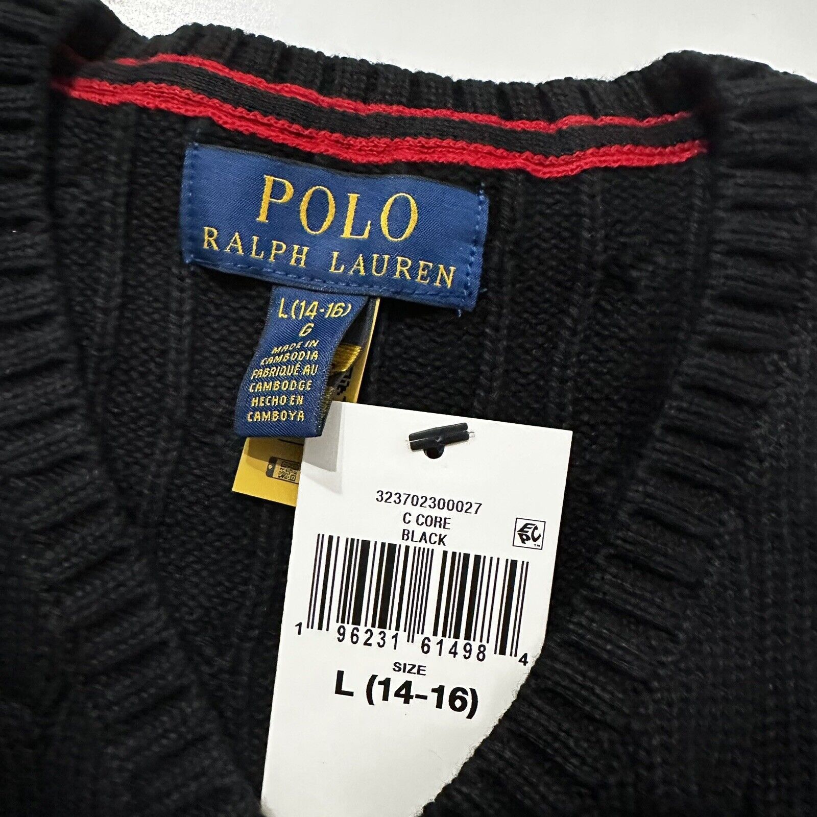 Polo Ralph Lauren New Polo Ralph Lauren Big Kids Cable Cotton Sweater Vest L Size US L / EU 52-54 / 3 - 6 Thumbnail