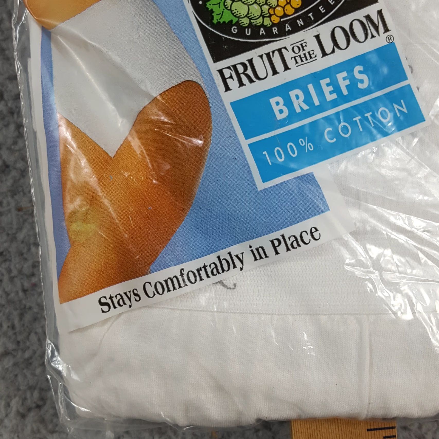 Fruit Of The Loom VINTAGE Fruit of the Loom 3 Pack Briefs Women's Size 9 Cotton White 90s Retro Underwear Panties Girls/ Womens? Size ONE SIZE - 3 Thumbnail