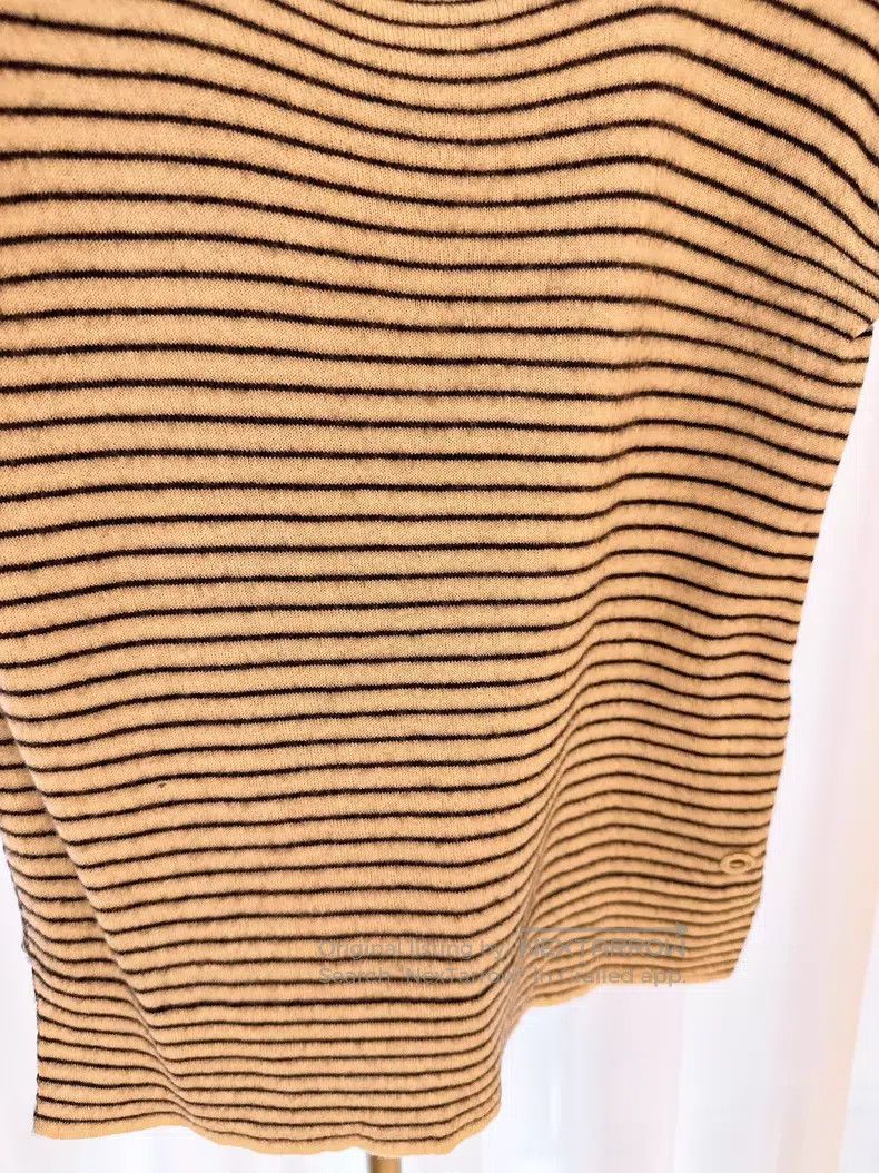Loro Piana Loro Piana Black and White Striped Cashmere Knit Short Sle Size XS / US 0-2 / IT 36-38 - 3 Thumbnail