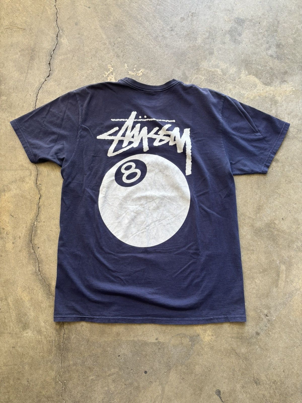 Stussy Stussy Eight Ball tee Navy Blue Large Size US L / EU 52-54 / 3 - 1 Thumbnail