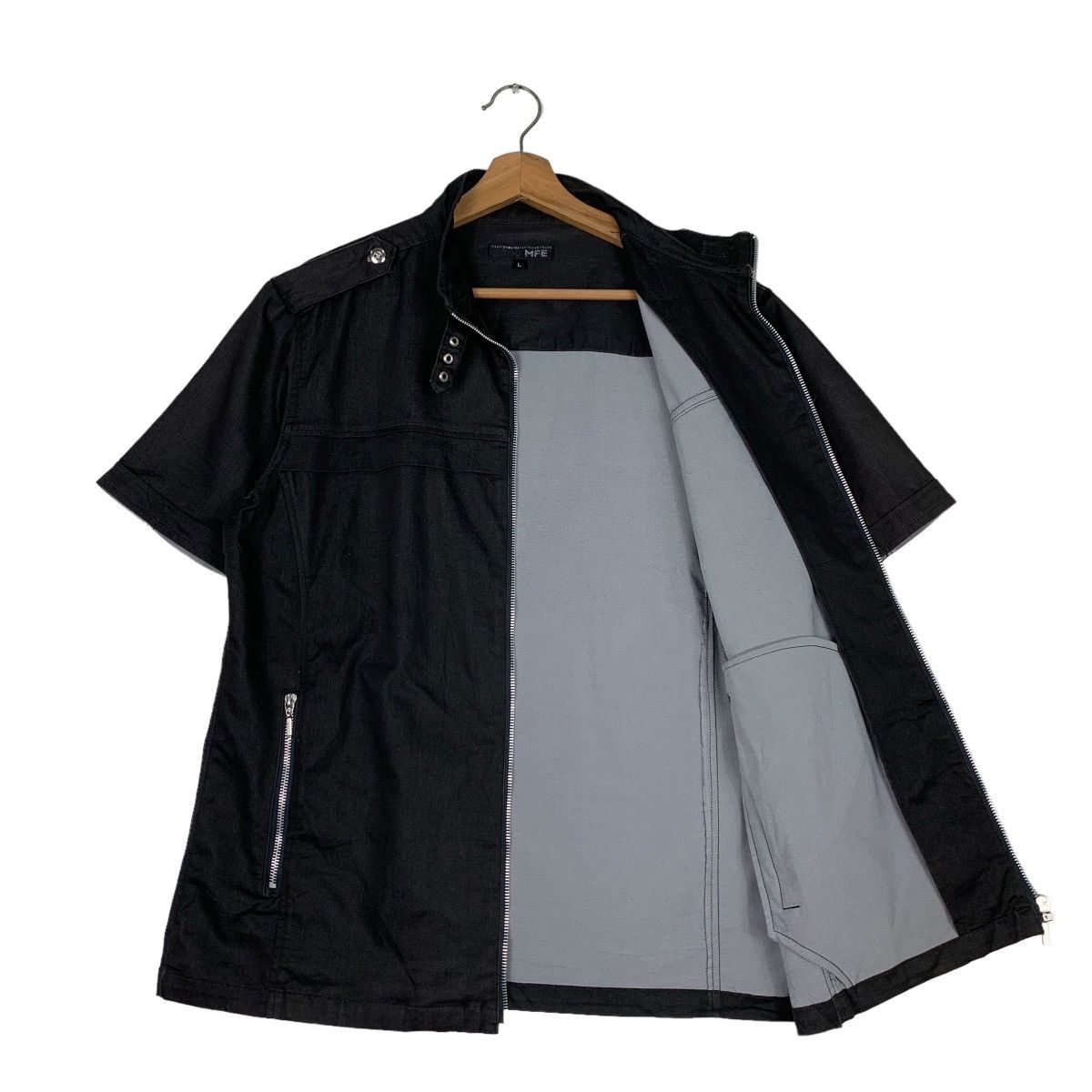 Other MFE Short Sleeve Black Casual Jacket #0488-C22 Size US L / EU 52-54 / 3 - 9 Thumbnail