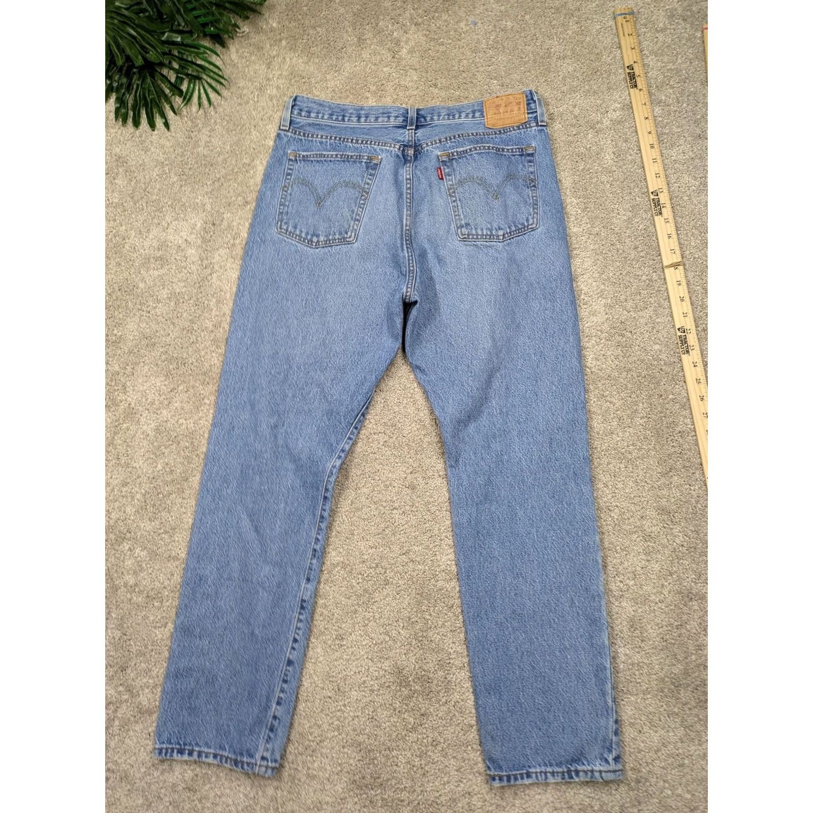 Levi's Levi's 501 XX Jeans Mens 34x30 Blue Light Straight Distressed Knees Button Fly Size US 34 / EU 50 - 7 Thumbnail