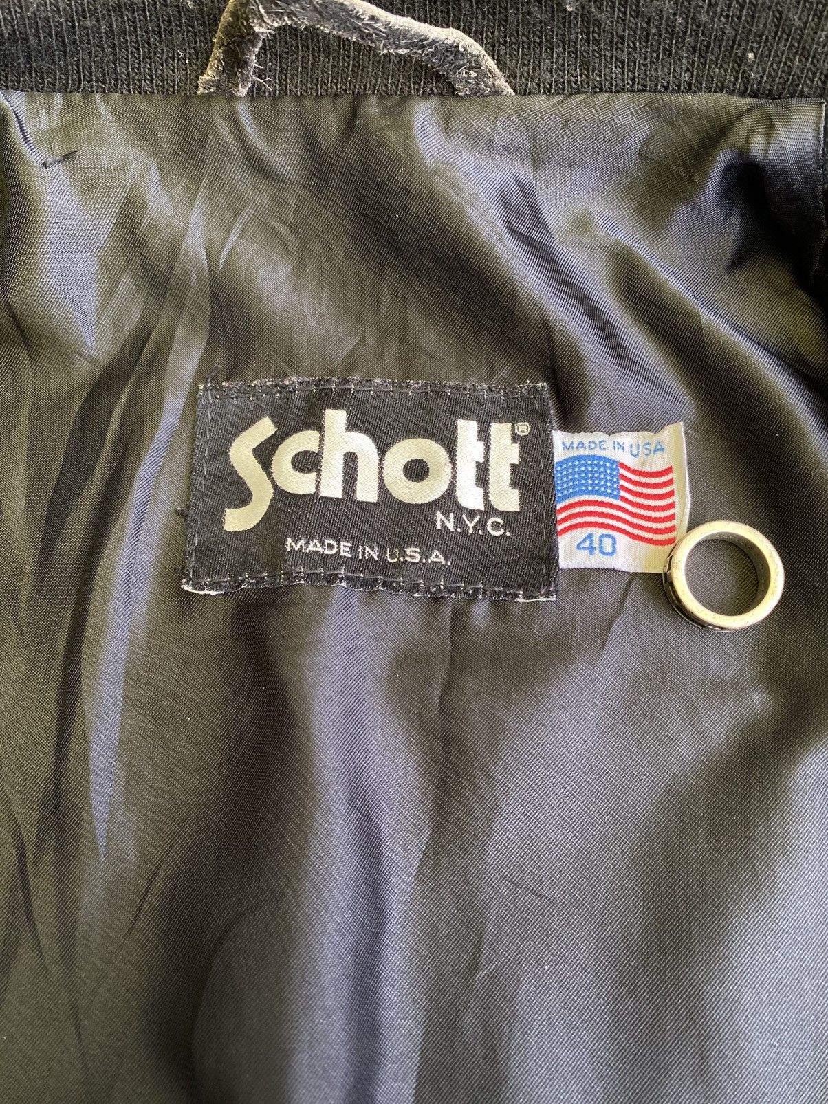 Schott Vintage SCHOTT NYC Suede Leather Bomber Jacket 🇺🇸 Size US M / EU 48-50 / 2 - 12 Thumbnail