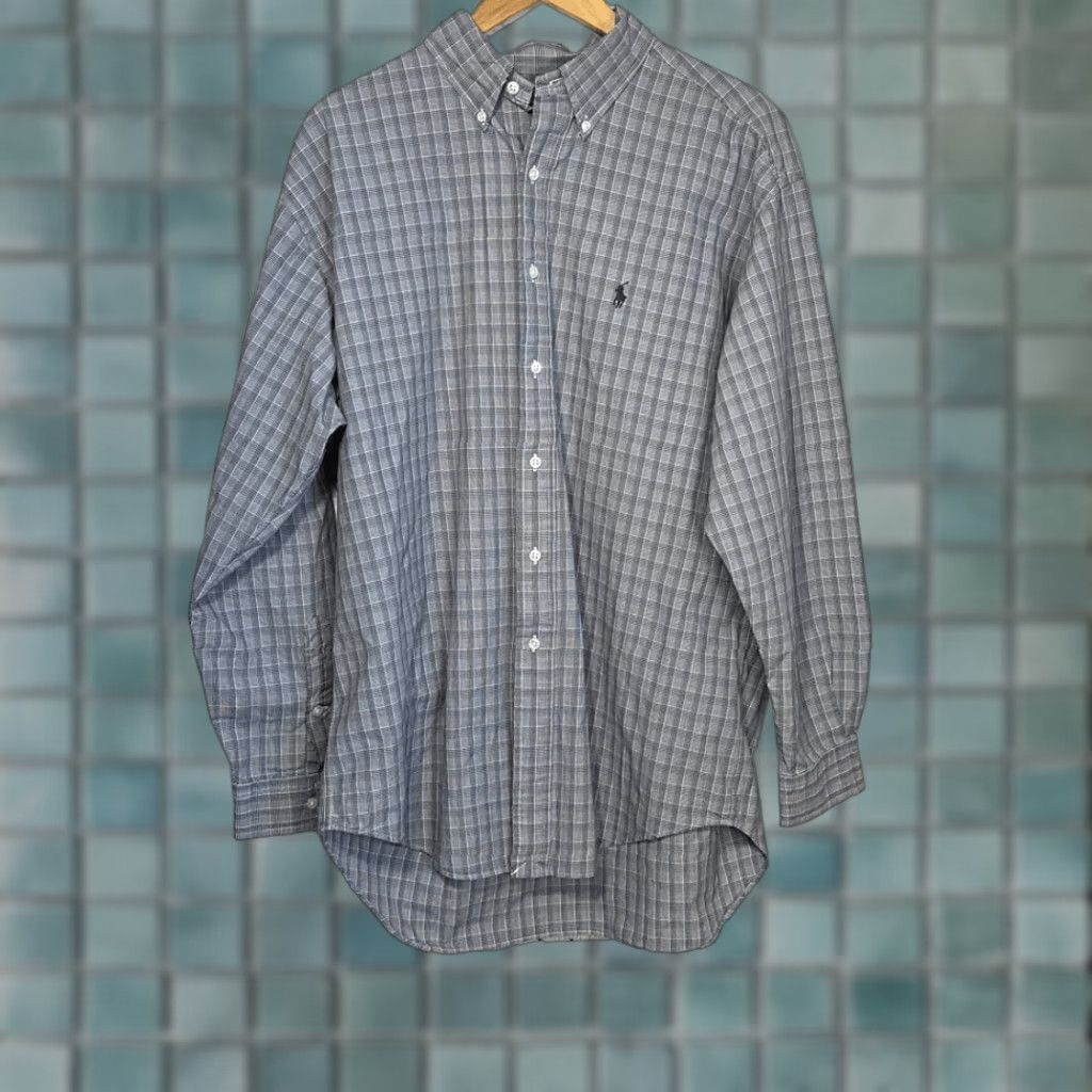 Ralph Lauren Ralph Lauren Mens Blake Two Ply Cotton Plaid Button-Down Long Sleeve Shirt L Multicolor Mens Size US L / EU 52-54 / 3 - 1 Thumbnail