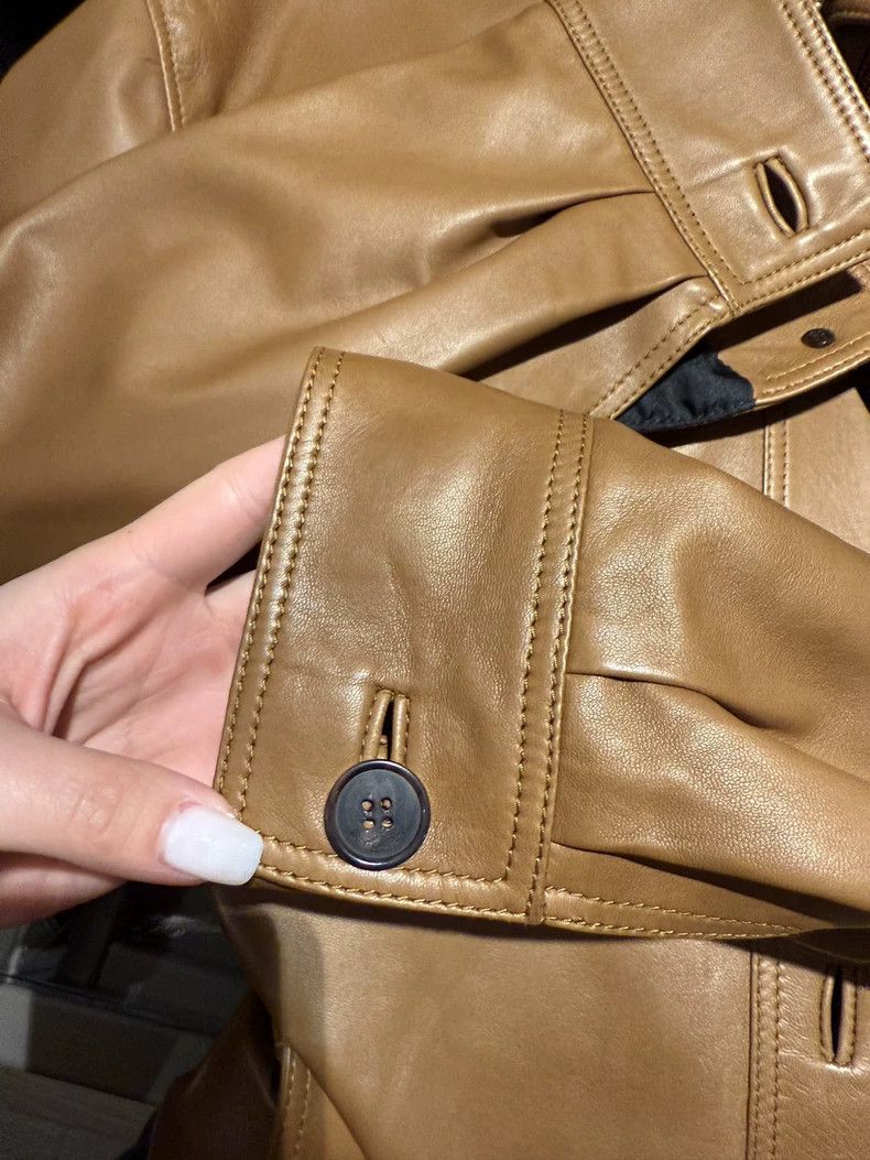 Saint Laurent Paris saint Laurent parisCaramel Brown Leather jacket 2503-Nexta Size XS / US 0-2 / IT 36-38 - 4 Thumbnail