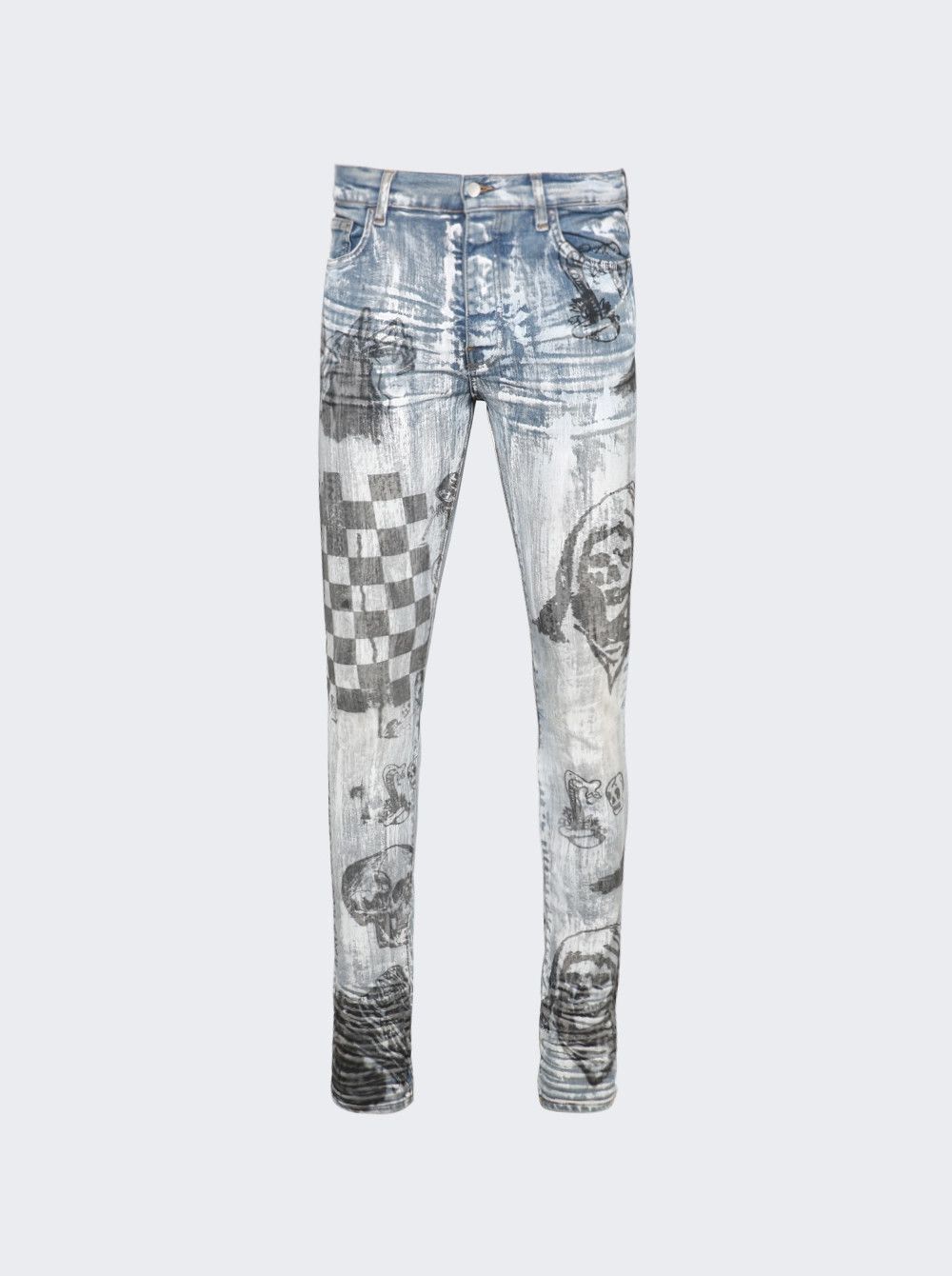 Amiri × Wes Lang o1w1db10125 Sketch Jean in Multicolor Size US 32 / EU 48 - 1 Thumbnail