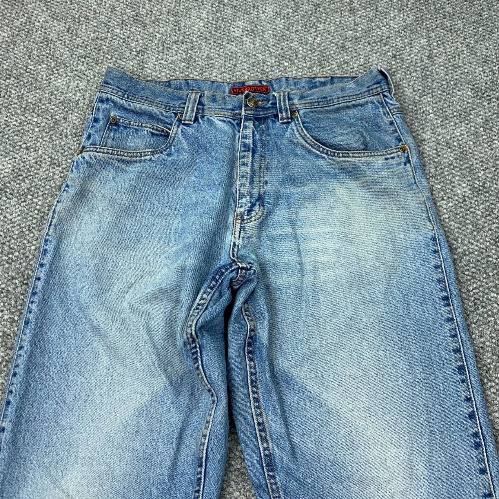 Vintage VINTAGE Five Brother Jeans Mens 34x29 Blue Faded | Five Brother | Jeans | Men | 34x29 | Blue | Vintage Size US 32 / EU 48 - 2 Thumbnail