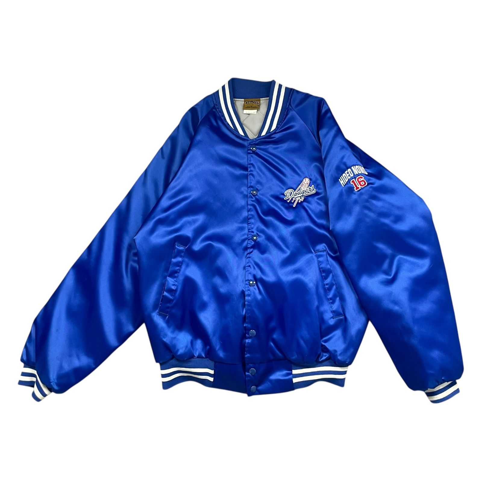 VTG 90s LOS ANGELES DODGERS NUTMEG HIDEO NOMO SATIN JACKET