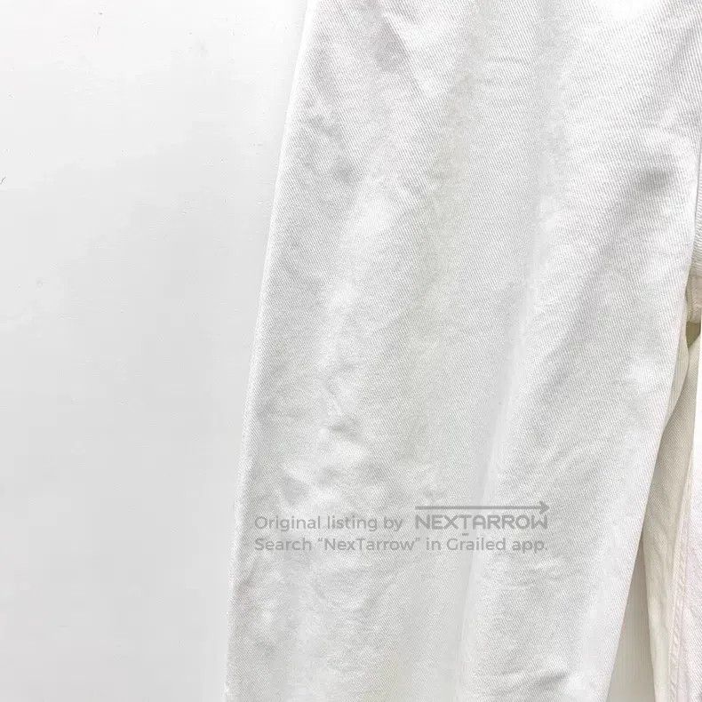 Maison Margiela Maison Margiela White logo cotton casual trousers Size 26" / US 2 / IT 38 - 4 Thumbnail