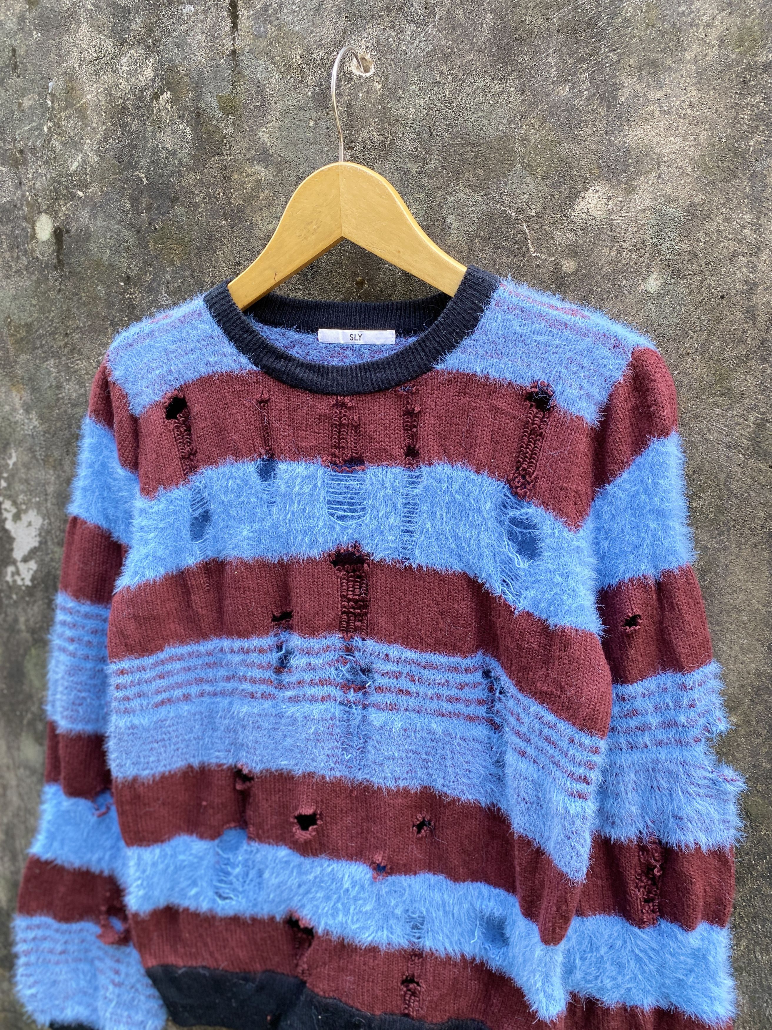 If Six Was Nine Japanese SLY Distressed grunge Punk Knit Sweater Size US M / EU 48-50 / 2 - 3 Thumbnail