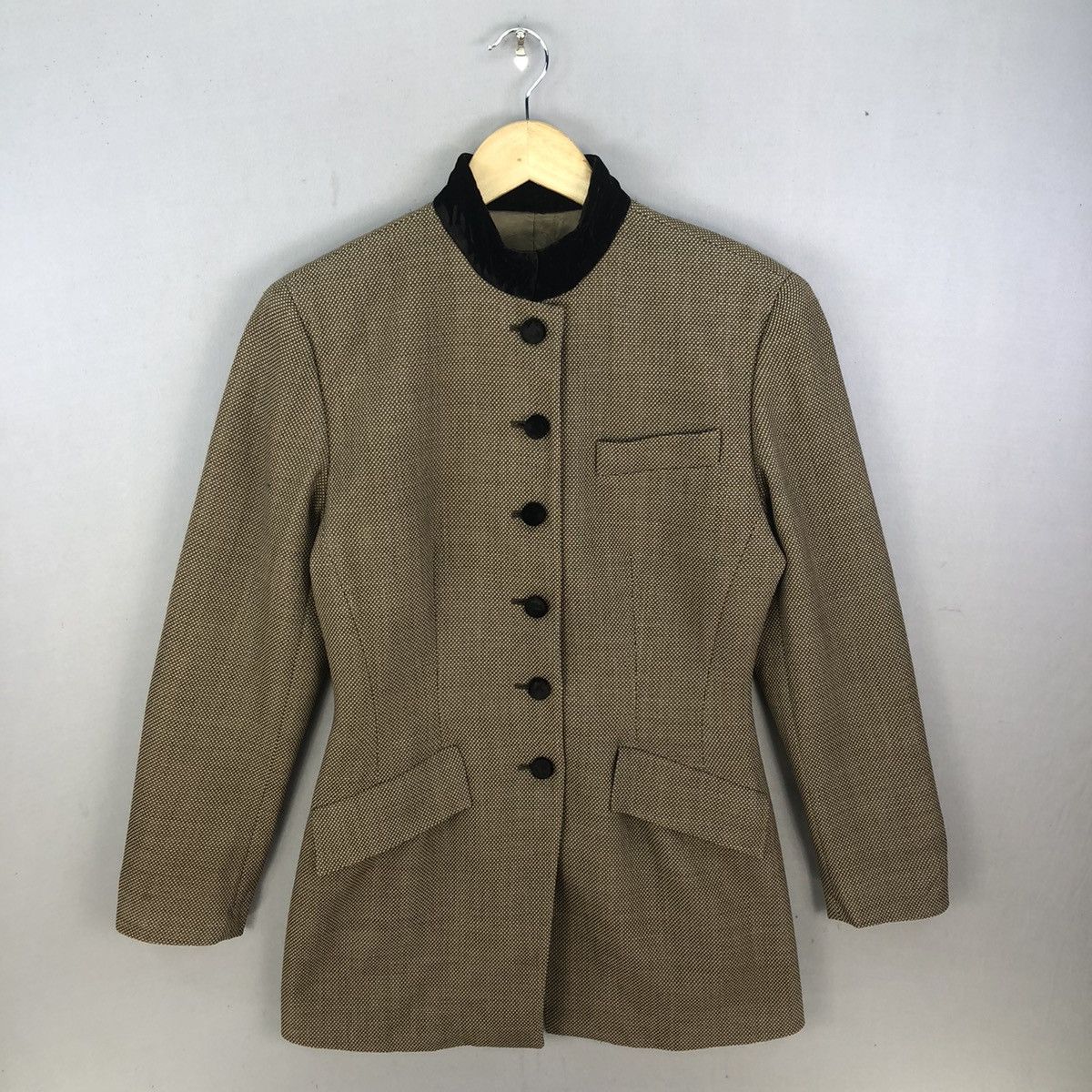 Vintage 90’s DKNY Mandarin Button Up Wool Jacket