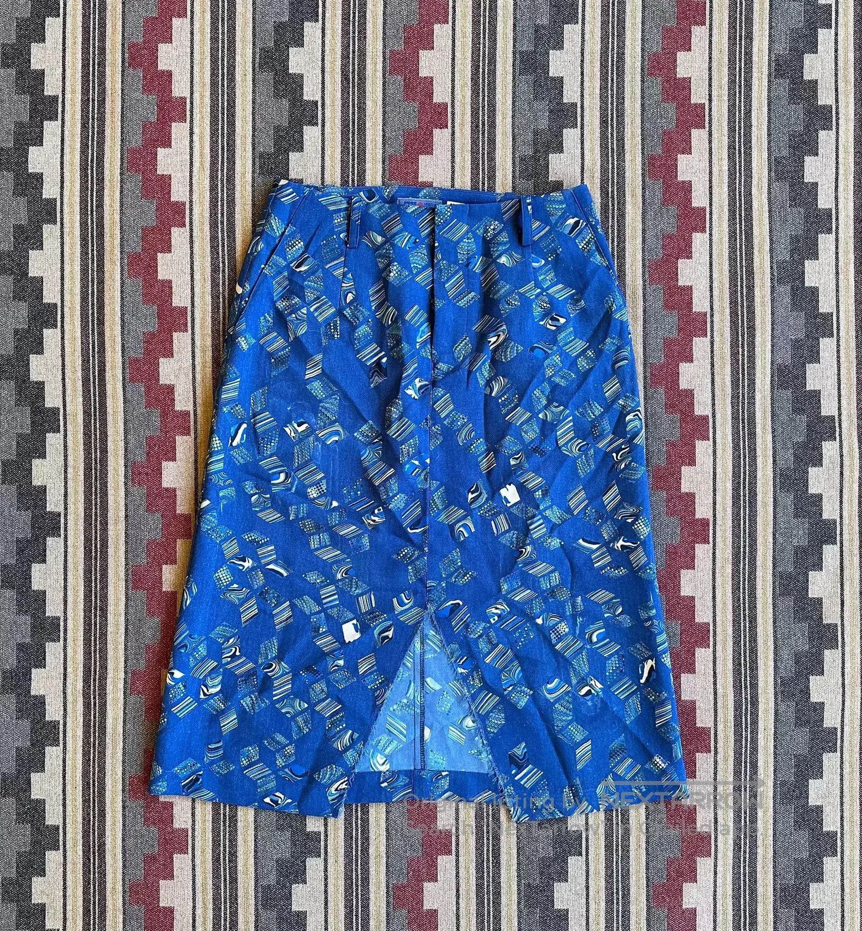 blue blue japan marble print skirt.
