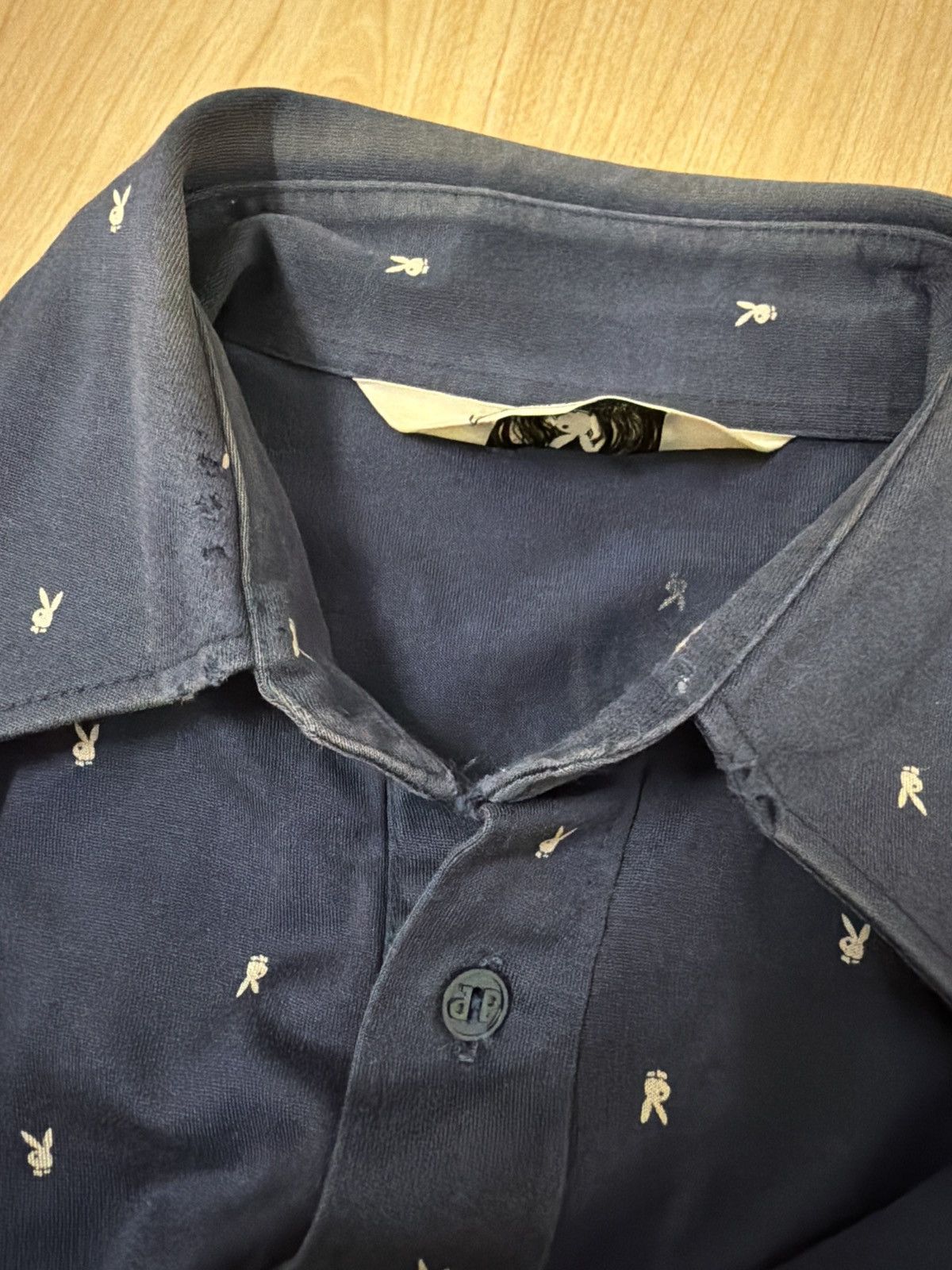 Playboy Vintage 70s Playboy Bunny Polo Long Sleeve Sharp Colar Size US M / EU 48-50 / 2 - 8 Thumbnail