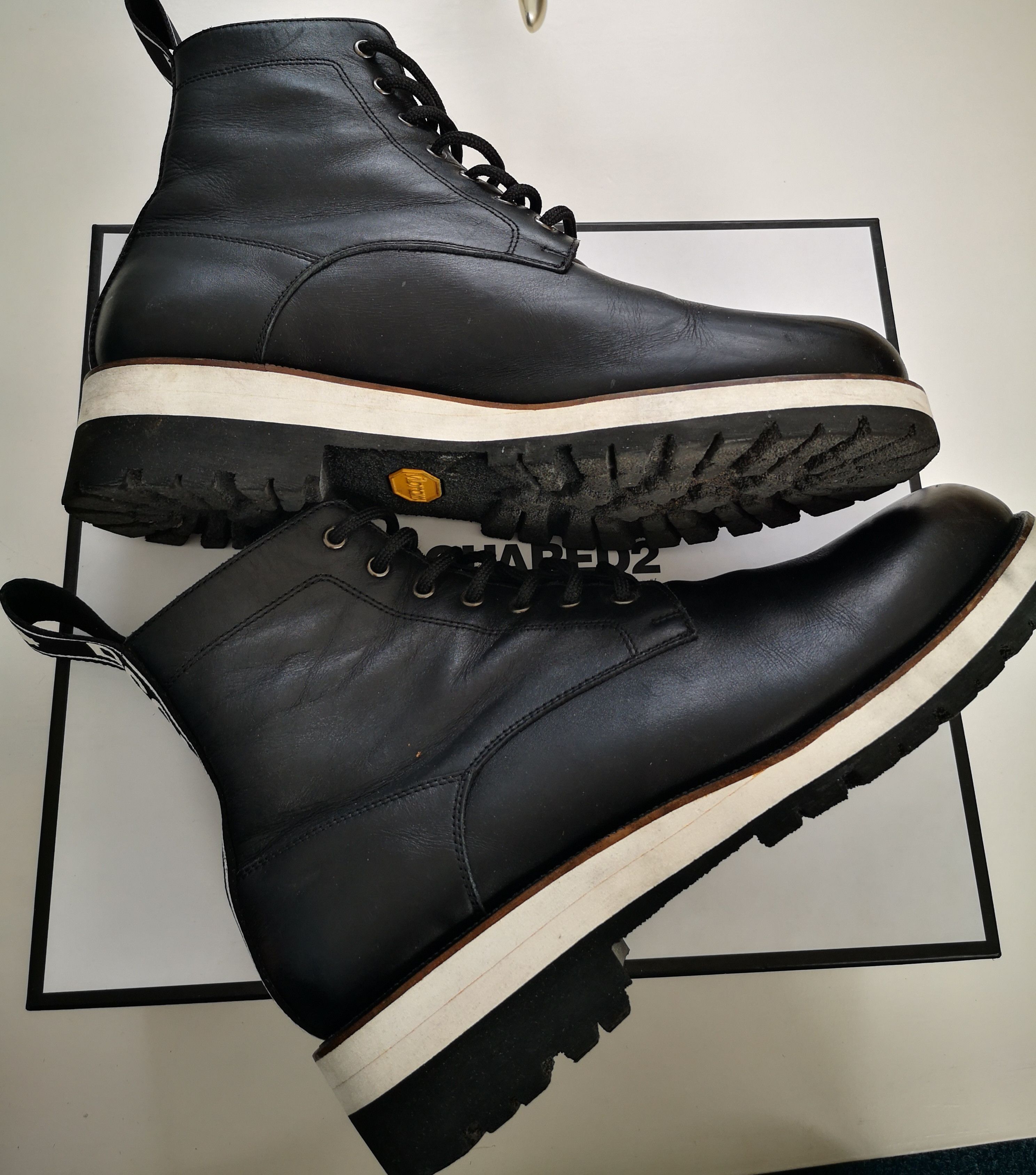 Dsquared2 DSQUARED2 FLAT ANKLE BOOTS BRICK WINTER BOOTS LEATHER SZ. 45 Size US 12 / EU 45 - 7 Thumbnail